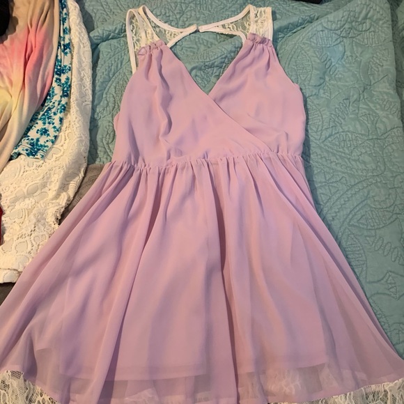 Lavender Lace and Backless dress - Picture 1 of 2